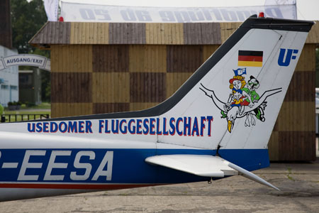 Haleparti af flyver fra Usedomer Fluggesellchaft