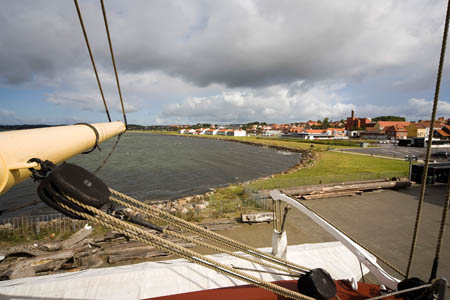 Udsigt fra bagenden af Fregatten Jylland