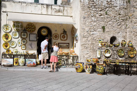 Keramik-forretning i Ravello