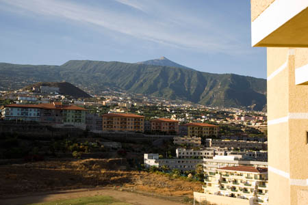 Udsigt fra hotellet i Puerto de la Cruz - Teide