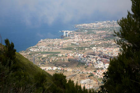Udsigt mod Puerto de la Cruz